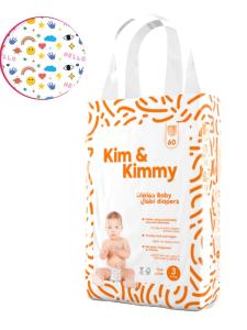 Подгузники Kim&Kimmy, размер 3, 6-11кг, 60шт.